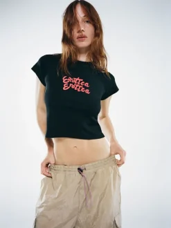 Hot Exotica Erotica Tee - Black Women Tops