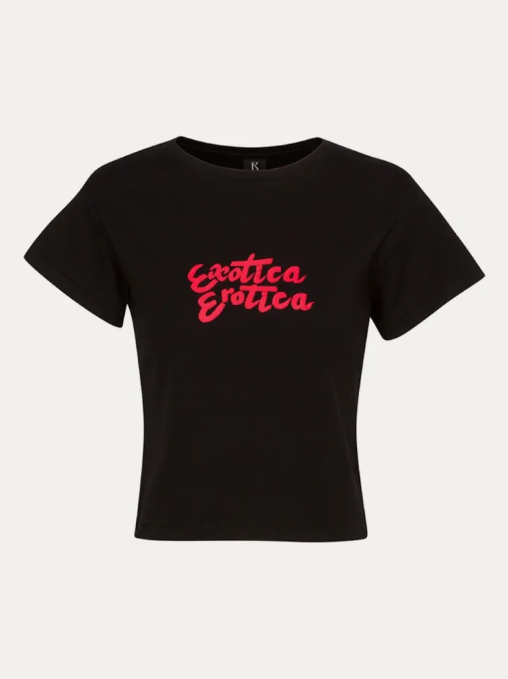 Hot Exotica Erotica Tee - Black Women Tops