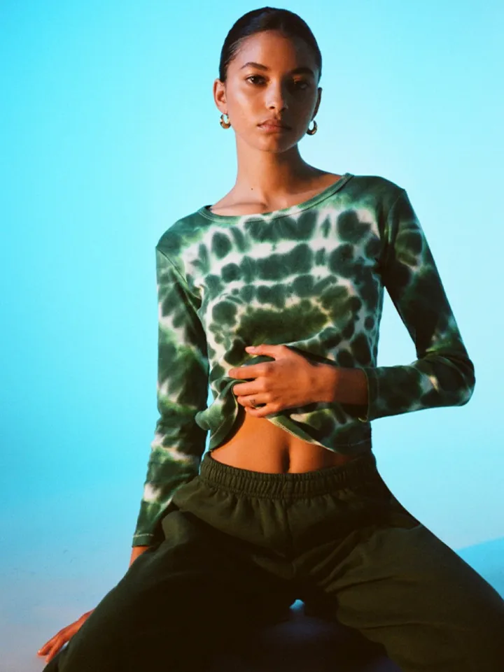 Hot Heart Long Sleeve Tee - Emerald Women Tees