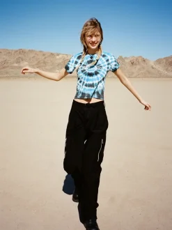Discount Real Tie Dye Logo Tee - Lagoon Women Tees