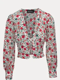 Cheap The Bennie - White Batik Floral Women Tops