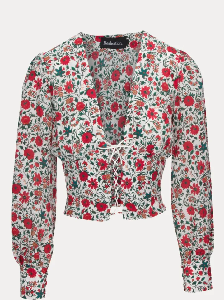 Cheap The Bennie - White Batik Floral Women Tops