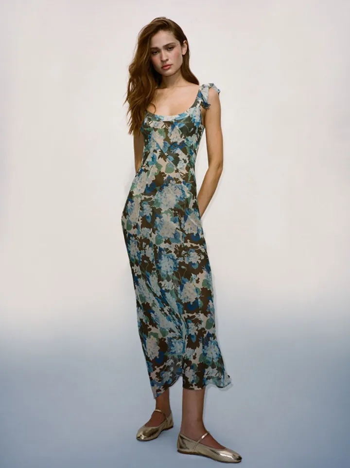 Hot The Lila - Blue Hydrangea Women Dresses
