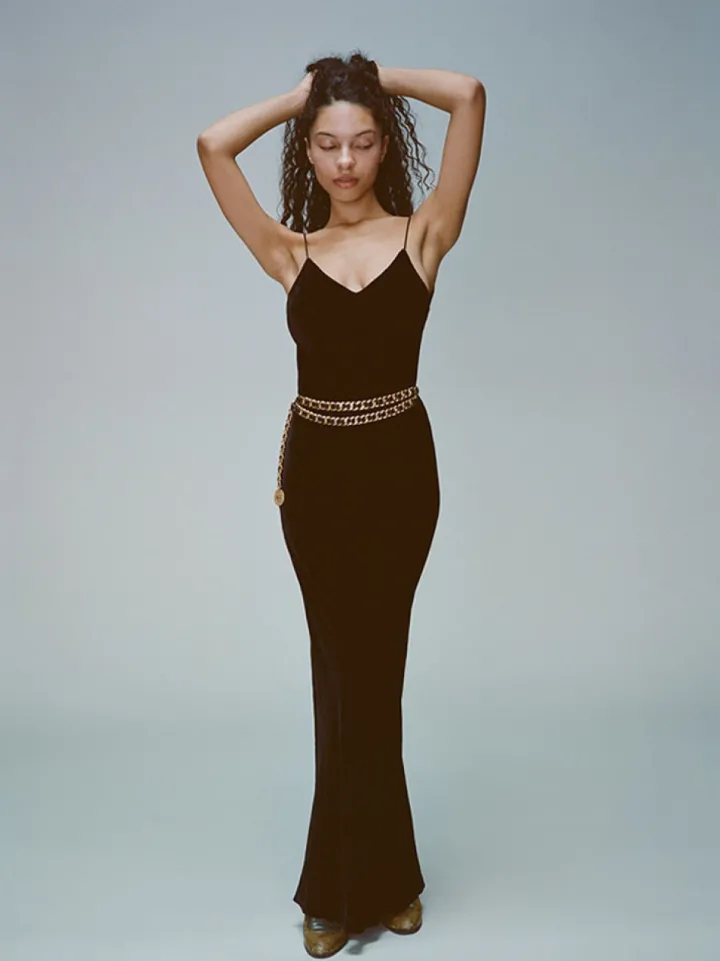 Fashion The Rachel - Black Velvet Women Dresses
