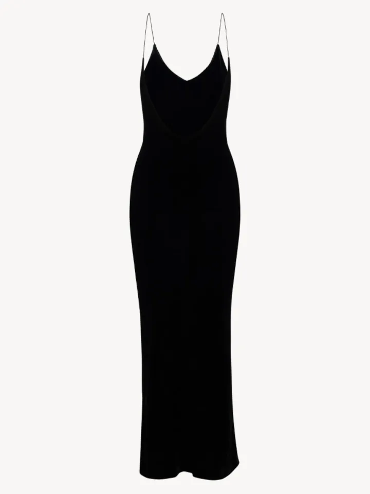 Fashion The Rachel - Black Velvet Women Dresses