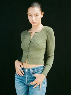 Flash Sale The Winona Cardigan - Olive Women Tops