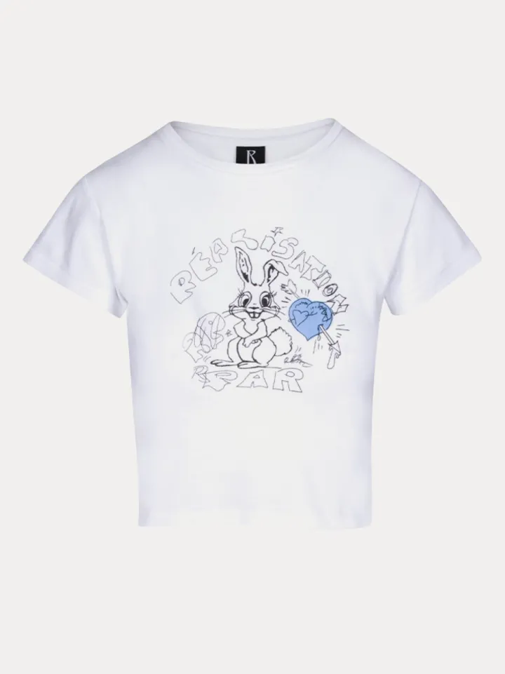 Cheap Bunny Tee - Blue Heart Women Tees