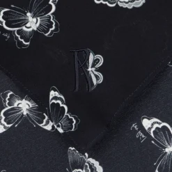 Outlet Handkerchief - Navy Butterfly Women Accessories