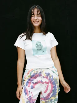 Clearance Hunky Dory Baby Tee - White Women Tees