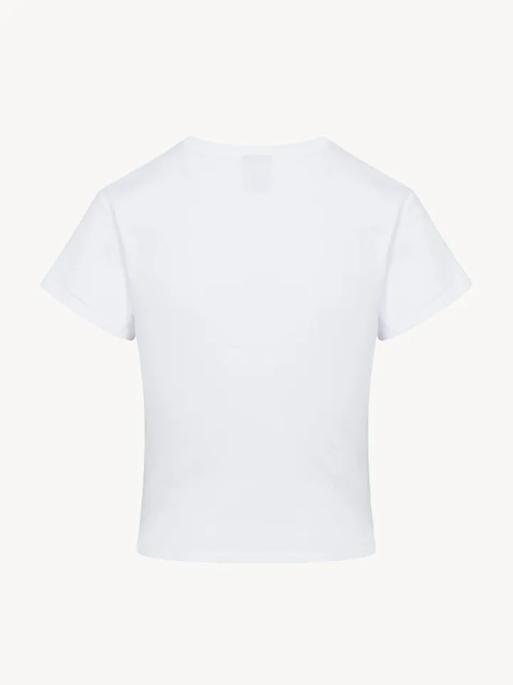 Clearance Hunky Dory Baby Tee - White Women Tees
