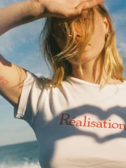 Best Realisation Logo Tee - White Women Tees