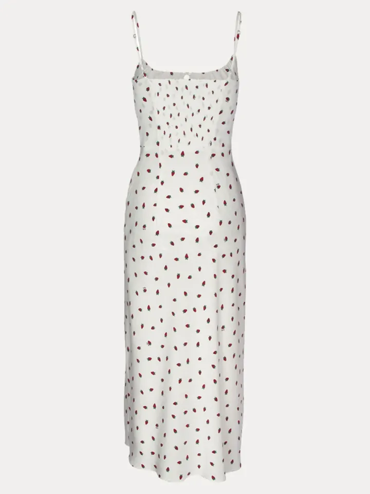 Shop The Alba - White Strawberry Women Dresses