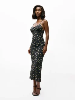 Hot The Iggy - Yellow Polka Dot Women Dresses