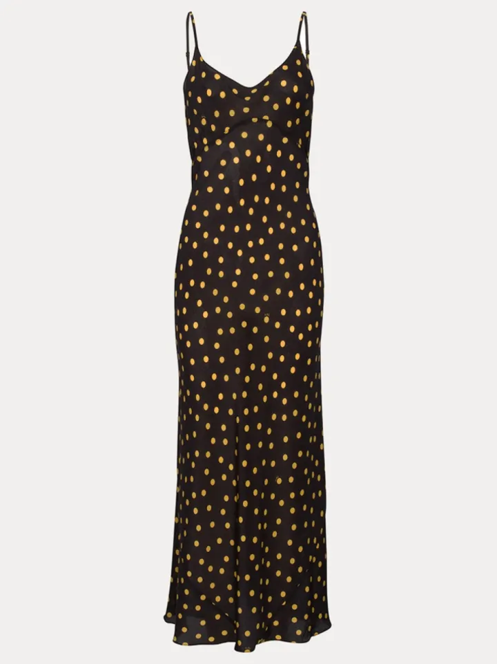 Hot The Iggy - Yellow Polka Dot Women Dresses