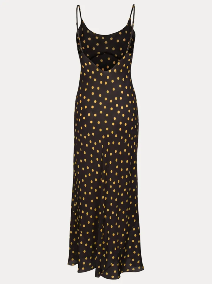 Hot The Iggy - Yellow Polka Dot Women Dresses