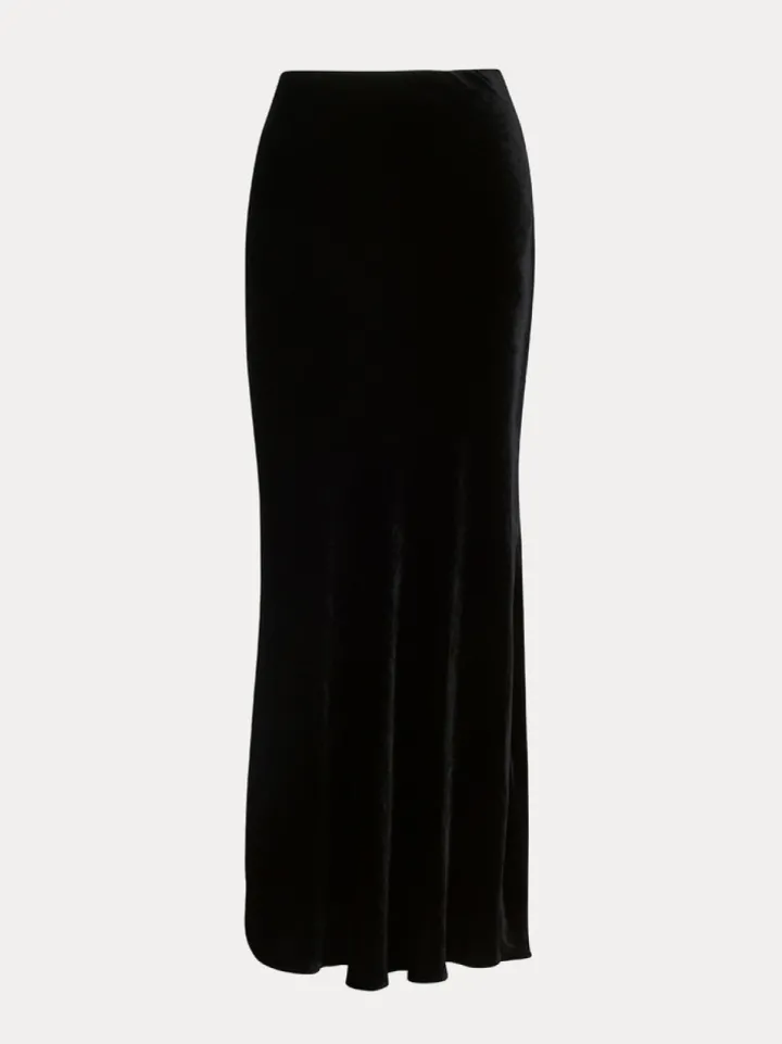 Fashion The Joni - Black Velvet Women Bottoms