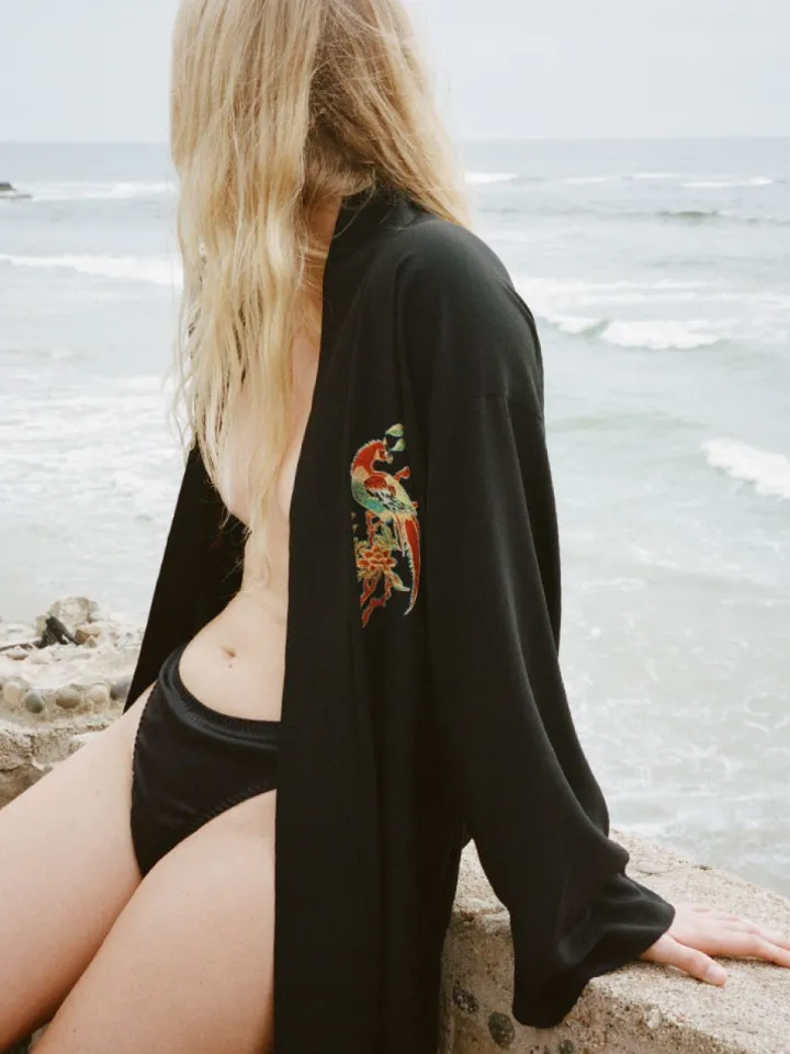 Outlet The Serious Moonlight Robe - Noir Women Sleepwear
