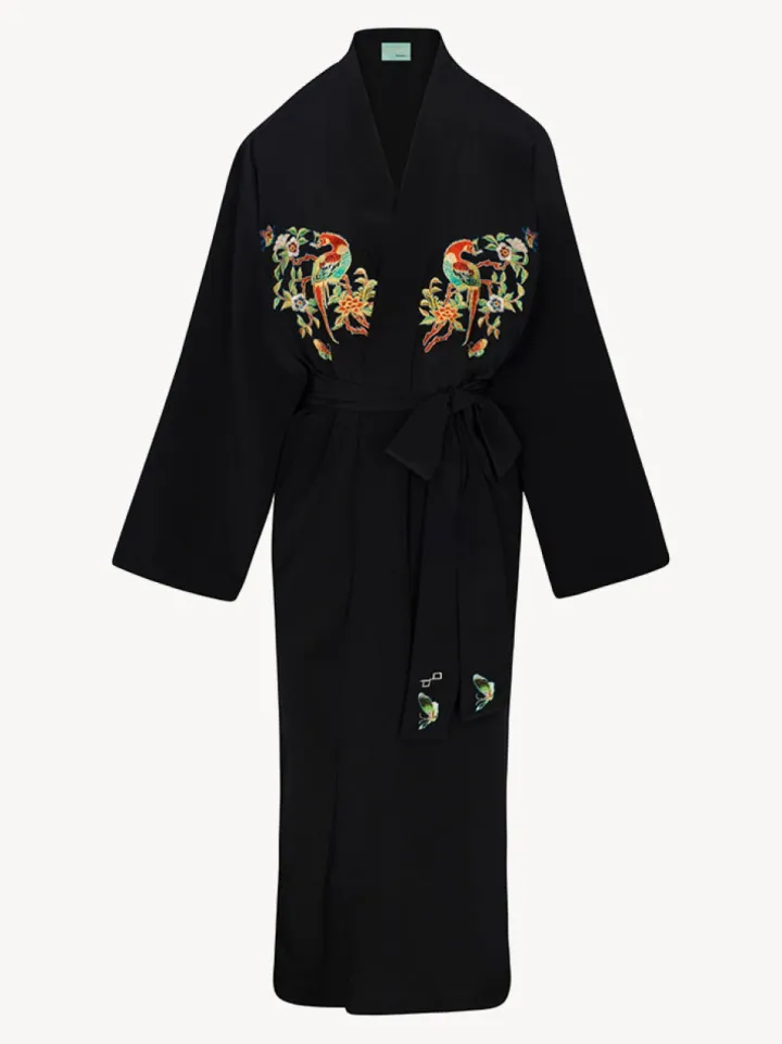 Outlet The Serious Moonlight Robe - Noir Women Sleepwear