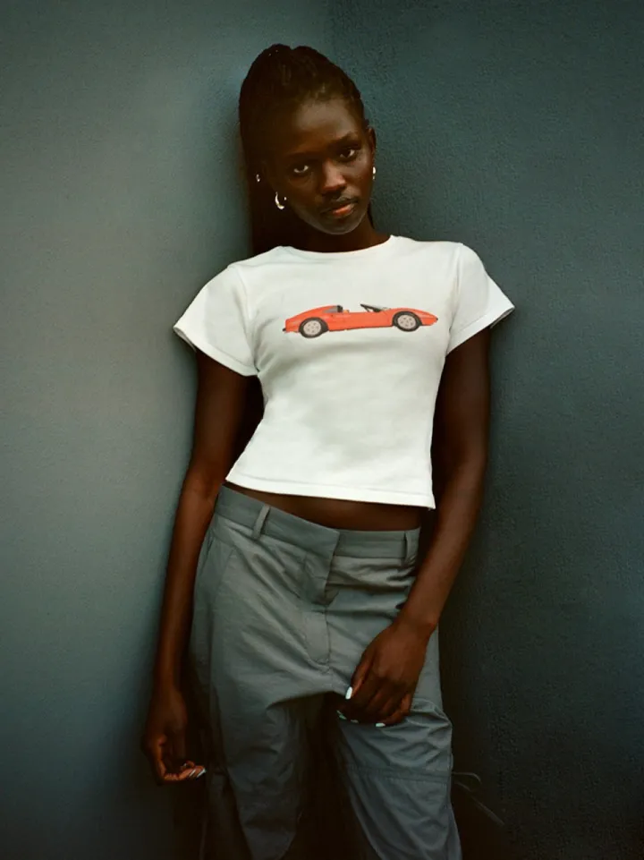Best Sale Topless! Baby Tee - White Women Tees