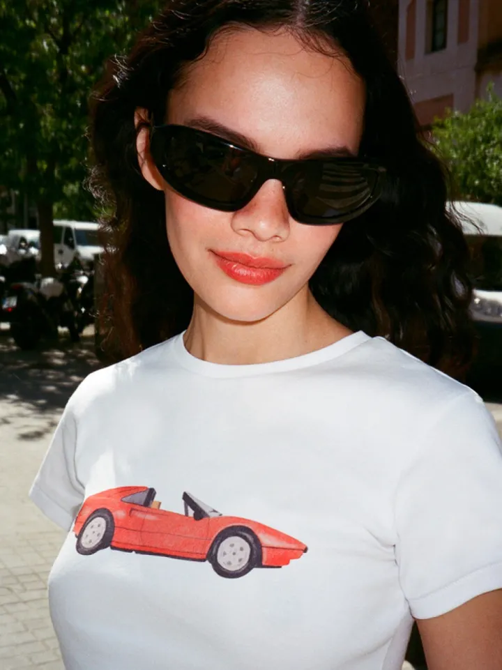 Best Sale Topless! Baby Tee - White Women Tees