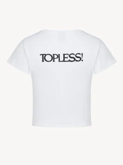 Best Sale Topless! Baby Tee - White Women Tees